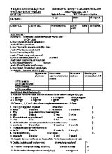 Đề đề xuất kiểm tra học kỳ II môn Tiếng Anh 7 - Năm học 2016-2017 - Trường THCS Mỹ Thắng